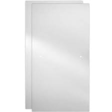 Photo 1 of 29-1/32 in. x 55-1/2 in. x 1/4 in. (6 mm) Frameless Sliding Bathtub Door Glass Panels in Clear (For 50-60 in. Doors)