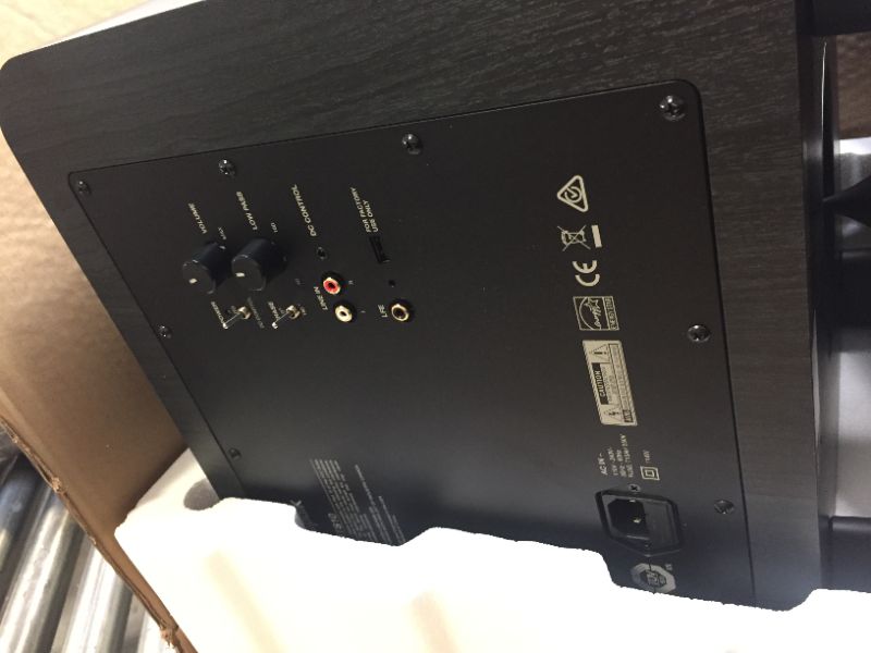 Photo 1 of Polk Audio HTS 10 Powered Subwoofer with Power Port Technology | 10” Woofer, up to 200W Amp | For the Ultimate Home Theater Experience | Modern Sub that Fits in any Setting | Washed Black Walnut
