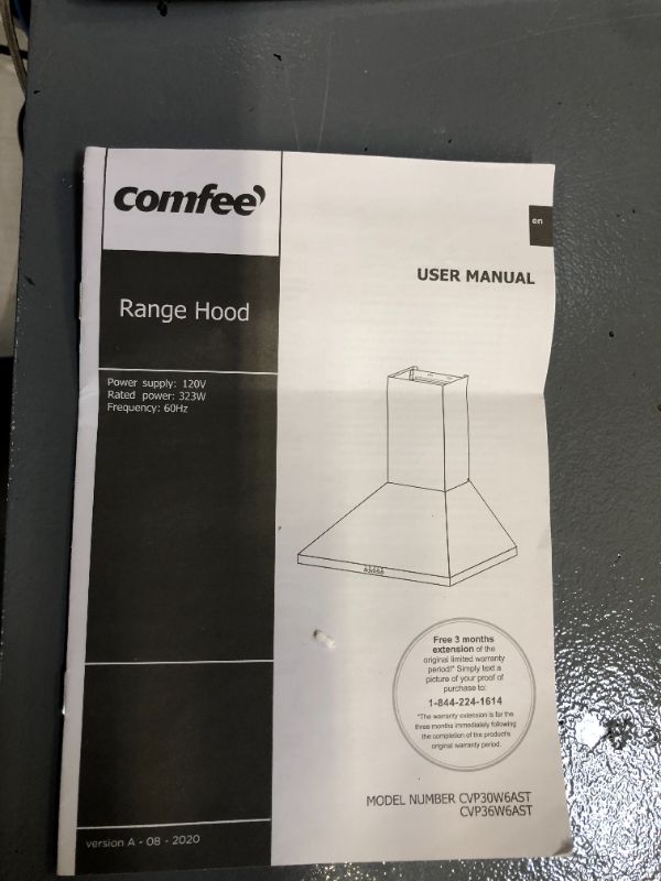 Photo 1 of comfee CVP30W6AST CVP 30 Inch Pyramid Range Hood
