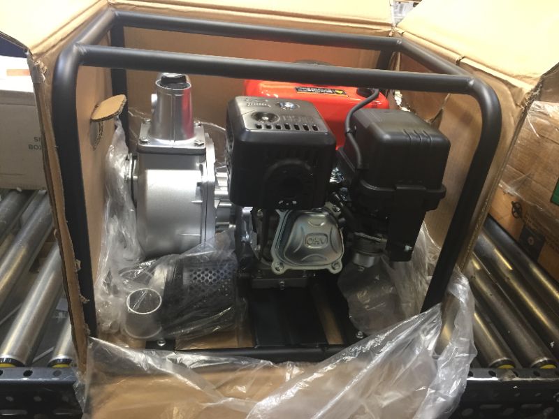 Photo 2 of AlphaWorks Water Transfer Pump Portable 7HP 196cc 4-Stroke Gas Engine EPA Certified 2" Inch Intake 132GPM Flow Rate 23FT Suction 92FT Lift 1/2" Passable Solids
