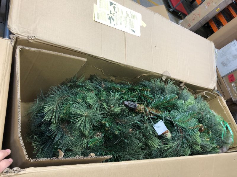 Photo 2 of 7ft National Christmas Tree Company Pre-Lit Carolina Pine Full Artificial Christmas Tree with 700 Clear Lights
(( OPEN BOX ))
** MISSING COUPL E ACCESSORIES **