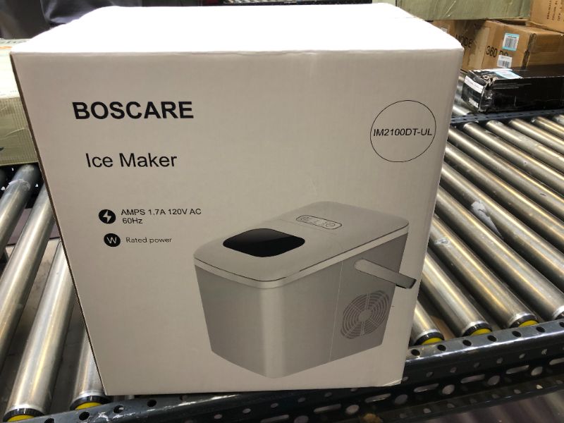 Photo 2 of BOSCARE Ice Maker Countertop, 26 lbs/24" H (Silver)
** FACTORY SEALED **