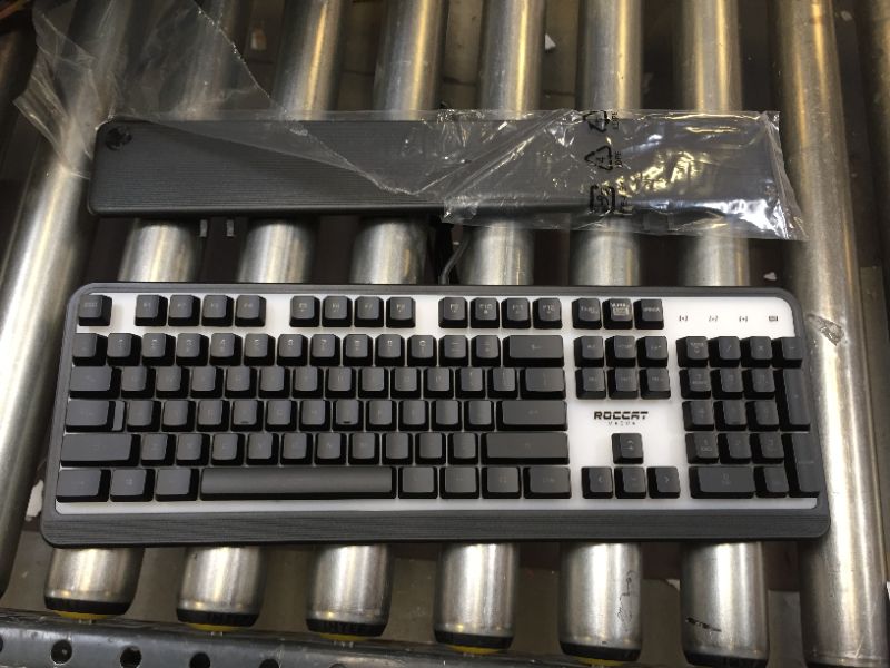 Photo 2 of ROCCAT Magma Membrane PC Gaming Keyboard RGB LED Backlit Lighting, Silent Keys, Ergonomic Keyboard, Clear Top Plate, Includes Detachable Palm/Wrist Rest, Compatible with Windows 11/10/8.1/8/7, Black
