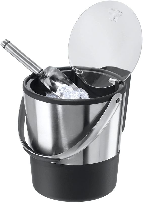 Photo 1 of Oggi Insulated Ice Bucket, 4 Quart / 3.8 L, Stainless Steel, Black
