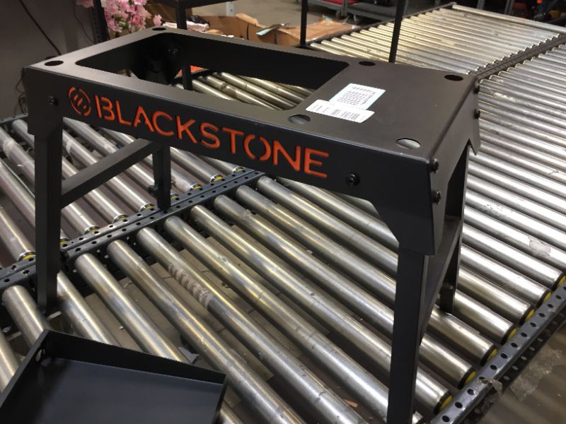 Photo 3 of Blackstone Universal Griddle Stand with Adjustable Leg and Side Shelf - Made to fit 17” or 22” Propane Table Top Griddle – Perfect Take Along Grill Accessories for Outdoor Cooking and Camping (Black)
