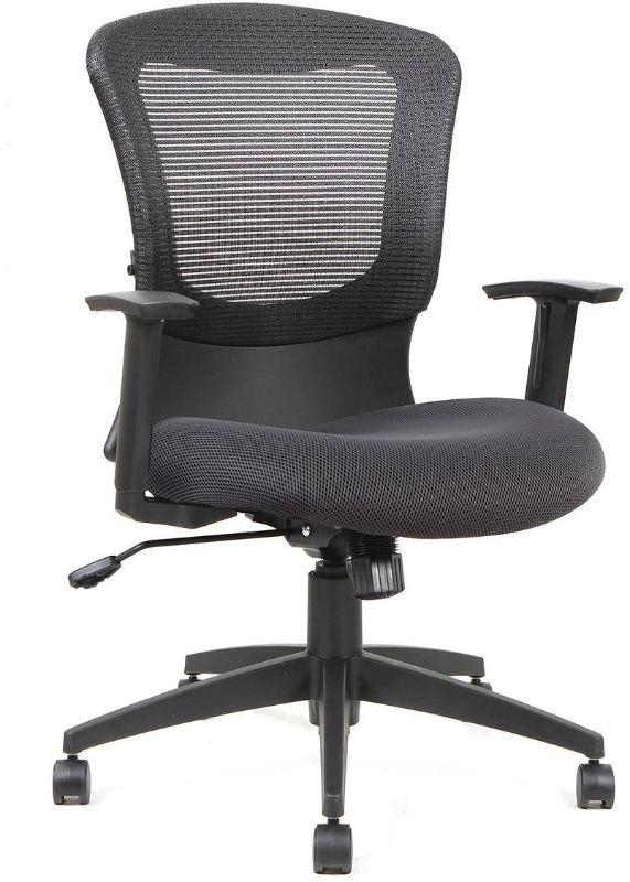 Photo 1 of Linea Italia San Remo Ergonomic High Office Mesh Back, Adjustable Armrests & Height, Lumbar Support Executive Chair, Black
(( PACKAGE IS DAMAGED ))
