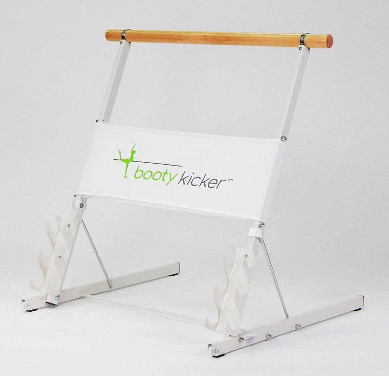 Photo 1 of Booty Kicker – Home Fitness Exercise Barre, Folds Flat, Portable, Storable, Strong Angular Design for Pushing, Pulling, Balance & Ballet Exercises, Perfect for Barre Workouts
OPENED PACKAGE 