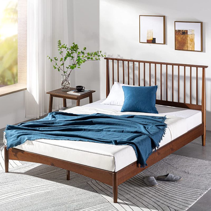 Photo 1 of ZINUS Linda Mid Century Wood Platform Bed Frame / Solid Wood Foundation / Wood Slat Support / No Box Spring Needed / Easy Assembly, Twin
UNOPENED BOX 