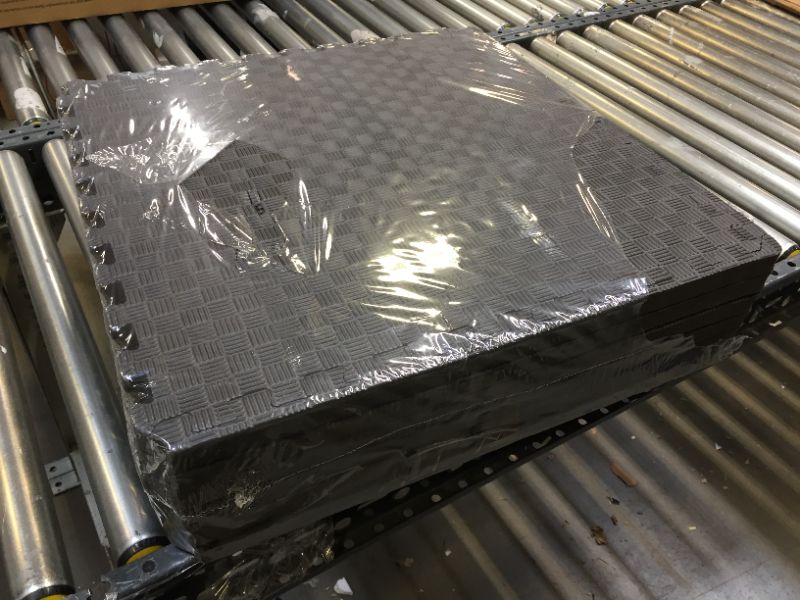 Photo 2 of Foam Mat Floor Tiles, Interlocking EVA Foam Padding by Stalwart – Soft Flooring for Exercising, Yoga, Camping, Kids, Babies, Playroom – 6 Pack, 24" X 24" X 0.5", Black, Model:75-ST6001
