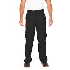 Photo 1 of MENS BLACK TACTICAL CARGO PANTS WITH KNEE PAD INSERTS SIZE 38