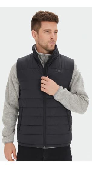 Photo 1 of HENNCHEE MEN'S HEATED VEST - BLACK - BATTERY INCLUDED SIZE LARGE