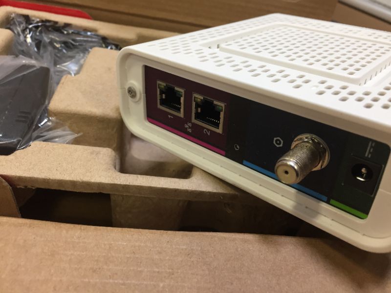 Photo 6 of **BRAND NEW FACTORY SEALED BUT OPENED FOR TAKE PICTURE** ARRIS SURFboard SB8200 DOCSIS 3.1 Gigabit Cable Modem | Approved for Cox, Xfinity, Spectrum & others | White , Max Internet Speed Plan 1000 Mbps
