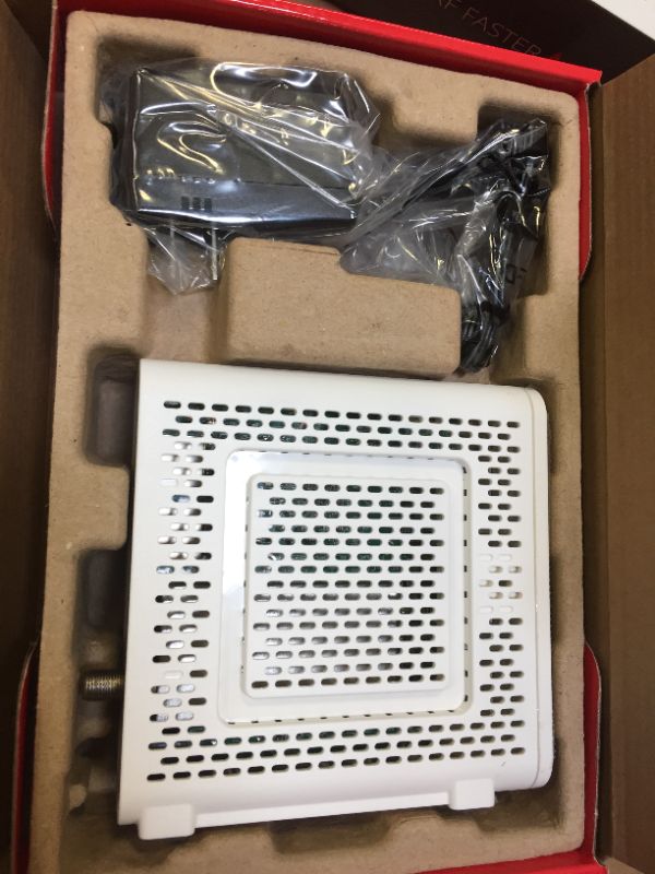 Photo 9 of **BRAND NEW FACTORY SEALED BUT OPENED FOR TAKE PICTURE** ARRIS SURFboard SB8200 DOCSIS 3.1 Gigabit Cable Modem | Approved for Cox, Xfinity, Spectrum & others | White , Max Internet Speed Plan 1000 Mbps
