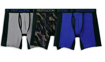 Photo 1 of Fruit of the Loom Men's Breathable Cotton Boxer Briefs (Regular & Big Man) - SIZE MEDIUM
