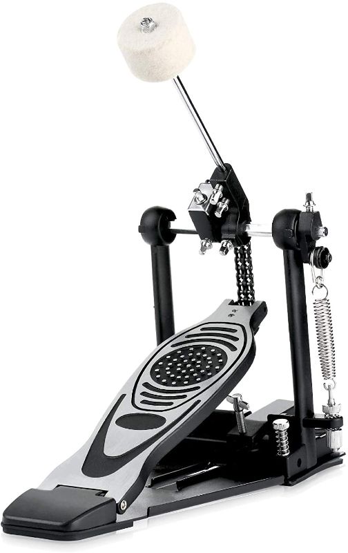 Photo 1 of Bass drum pedal,Double Chain Drum Step on Hammer,Single Bass Drum Pedal come with Drum Beater Stick and 1pcs Drum Key
