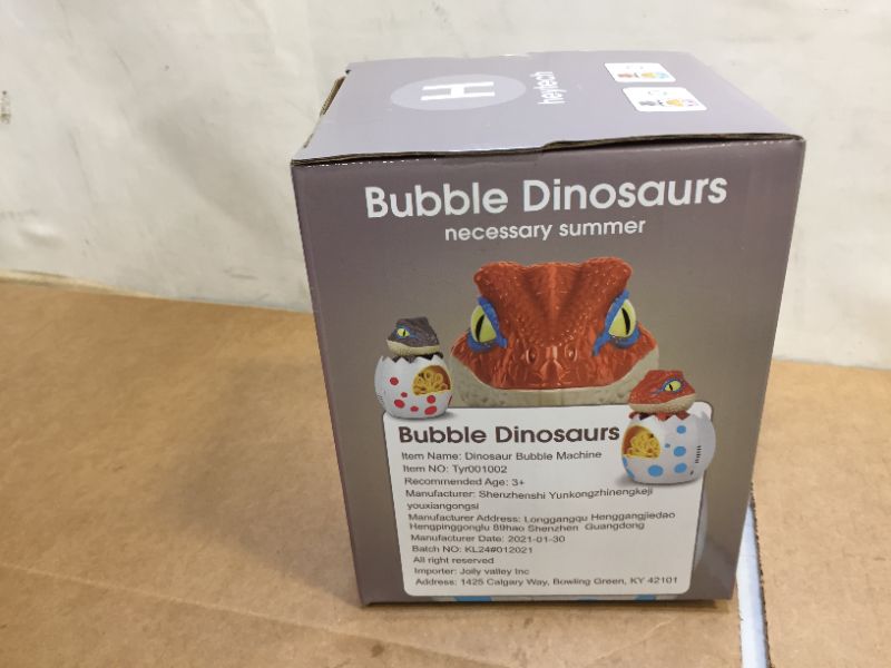 Photo 2 of heytech Bubble Machine Dinosaur Bubble Bubble Machine for Kids Toddlers Boys Girls Baby Bath Toys Indoor Outdoor Automatic Bubble Maker (Brown)
