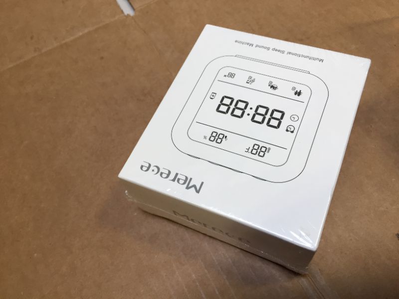 Photo 2 of --brand new factory sealed---White Noise Machine - Sleep Sound Machine and Alarm Clock, 27 Soothing Sounds with Adjustable Volume, Reachargeable Portable Sound Machine for Adults Baby, Auto Stop Theometer Hydrameter
