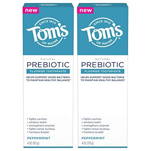 Photo 1 of  Tom's of Maine Prebiotic Anticavity Natural Toothpaste, Peppermint, 4 oz, 2-Pack