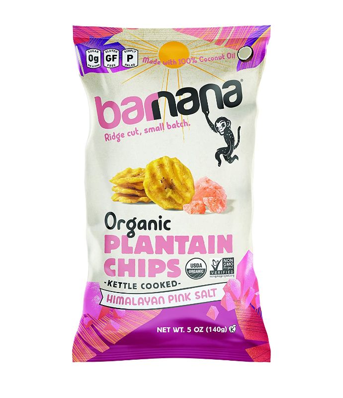 Photo 1 of 4 PACK - Barnana Plaintain Chips, Organic, Himalayan Pink Sea Salt, Ridged - 5 oz
 EXP MAR 2022