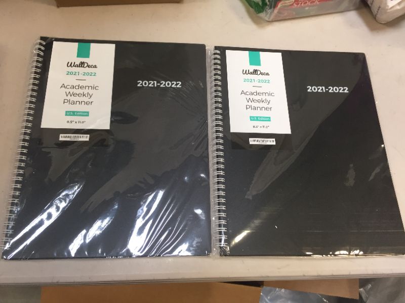 Photo 2 of 2 PACKL  - WallDeca 2021-2022 Academic Planner - Annual Weekly & Monthly Planner, July 2021 - Aug 2022, 8.5" x 11" Full Paper Size, Flexible Cover, Notes Pages, Twin-Wire Binding (USA 8.5x11")