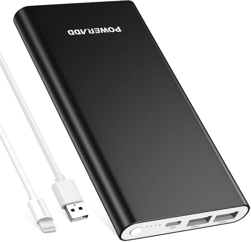 Photo 1 of EnergyCell Pilot 4GS Portable Charger,12000mAh Fast Charging Power Bank Dual 3A High-Speed Output Battery Pack Compatible with iPhone 12 11 X Samsung S10 and More - Black