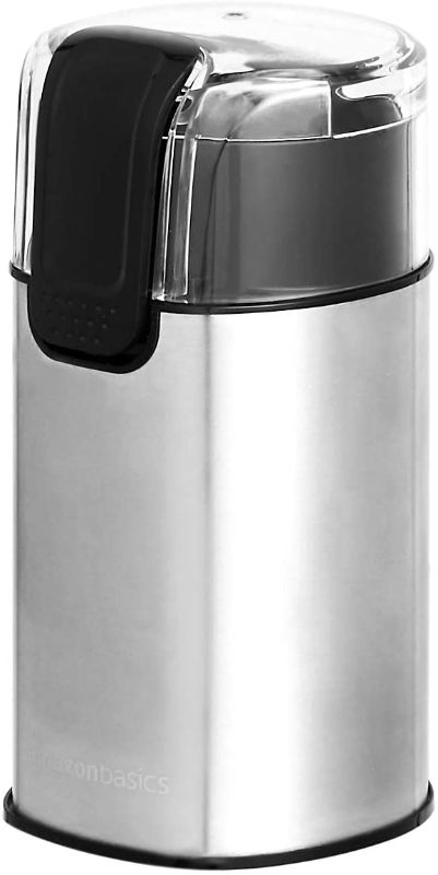 Photo 1 of Amazon Basics Stainless Steel Electric Coffee Bean Grinder