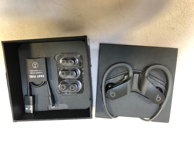 Photo 2 of Powerbeats High-Performance Wireless Earphones with Apple H1 Headphone Chip - Black
