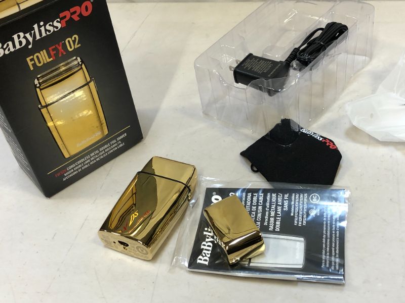 Photo 4 of BaByliss PRO Metal Double Foil Gold Cordless Shaver
