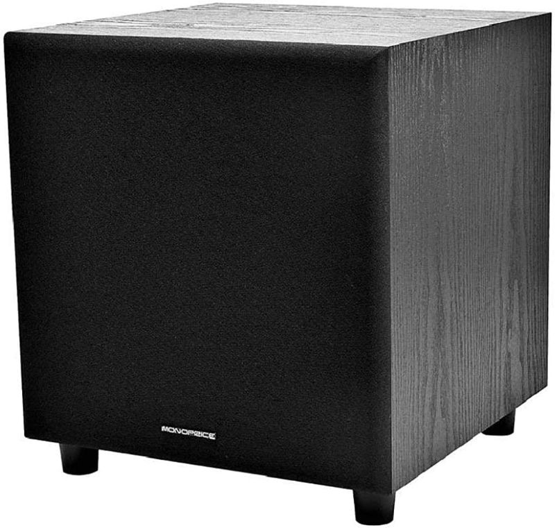 Photo 1 of Monoprice 60-Watt Powered Subwoofer - 8 Inch With Auto-On Function, For Studio And Home Theater Black
