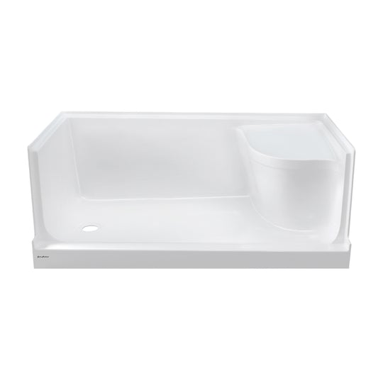 Photo 1 of Aquatique 60" x 32" Left Drain, Shower Base - SM-SB537W
