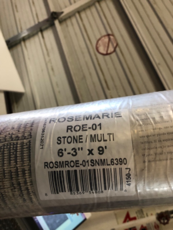 Photo 1 of Chris Loves Julia x Loloi Rosemarie 6'3" x 9' Stone and Multicolor Area Rug
