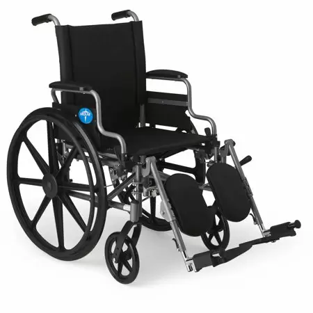 Photo 1 of  Medline K4 Lightweight Wheelchair With 18" Seat, Removable Flip-Back Arms for Ta