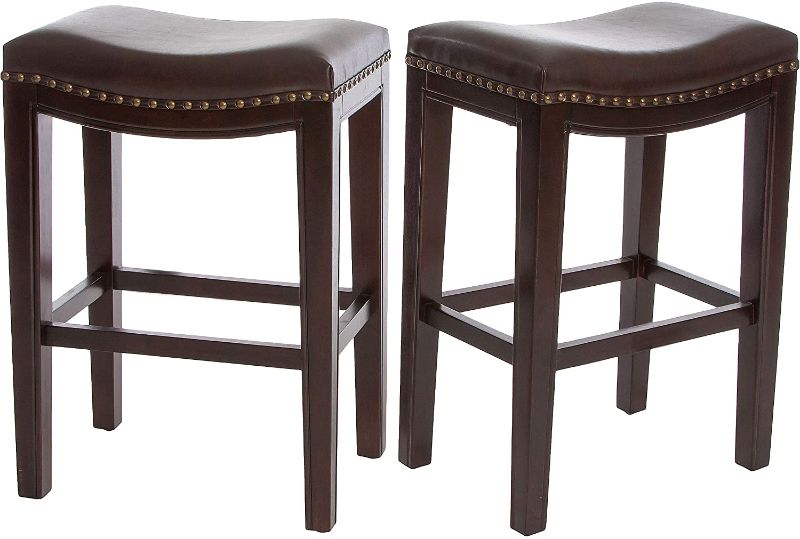 Photo 1 of 

Christopher Knight Home Avondale Backless Faux Leather Counter Stools, 2-Pcs Set, Brown
