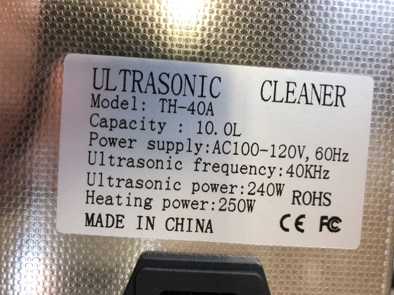 Photo 5 of Professional Ultrasonic Cleaner 10L