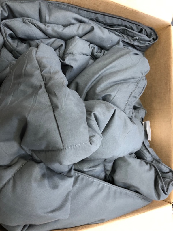 Photo 2 of ASHOMELI Queen Size Comforter,Cooling Comforter for Night Sweats,All Season Down Alternative Comforter,Duvet Insert with Corner Tabs (Dark Grey,Queen,88"x88")
