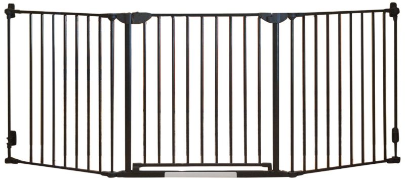 Photo 1 of Qdos Construct-A-SafeGate - Wide Baby Gate - Meets Tougher European Standards - Create Customized Safe Spaces around Fireplaces, Large Openings, Stairways - Includes a door and 2 sections | Slate
