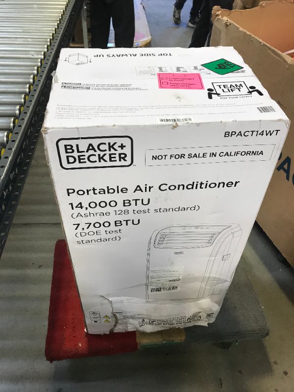 Photo 6 of BLACK+DECKER 8,000 BTU DOE (14,000 BTU ASHRAE) Portable Air Conditioner with Remote Control, White