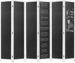 Photo 1 of MyGift 6-Panel Chalkboard Room Divider, Folding Writable Privacy Screen
