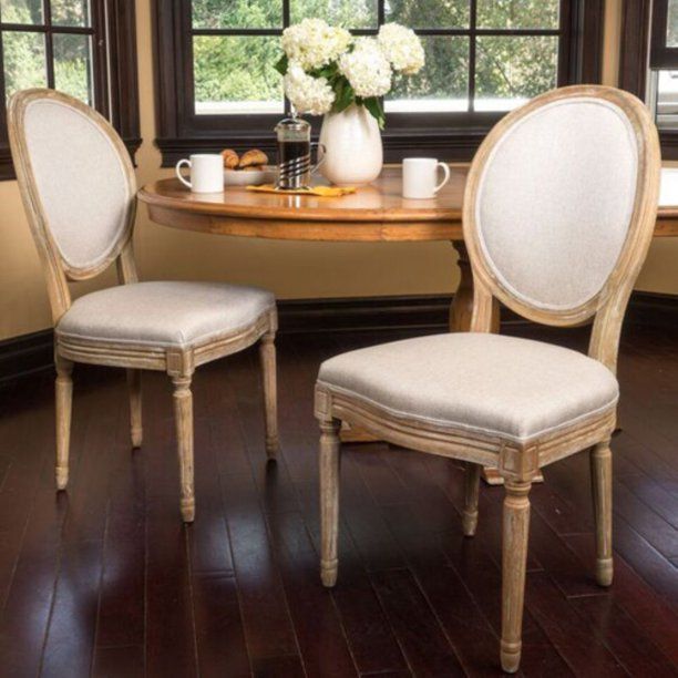 Photo 1 of Christopher Knight Home Phinnaeus French Country Fabric Dining Chairs (Set of 2) by
