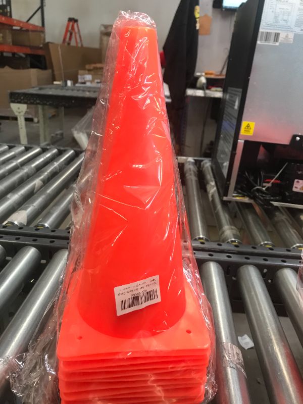 Photo 2 of 12 Inch Traffic Training Cones, Plastic Safety Parking Cones, Agility Field Marker Cones for Soccer Basketball Football Drills Training, Outdoor Sport Activity & Festive Events - 6 Colors