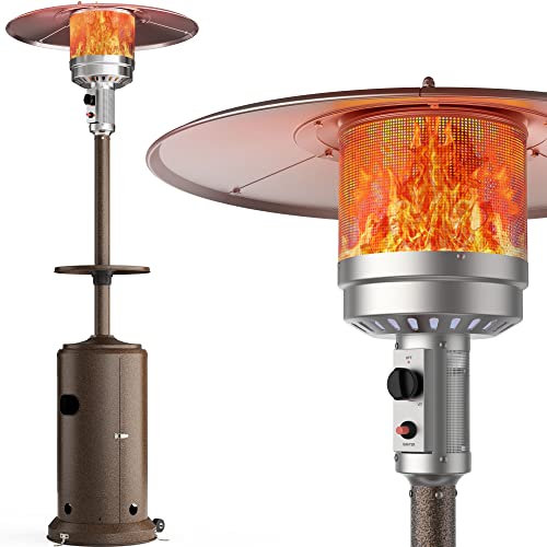 Photo 1 of Ciays 48,000 BTU Outdoor Propane Patio Heater with Wheels, Auto Shut-off Tilt Valve, A 10-foot Radius Heat Reflector, Add Warmth and Ambience to Backyard, Patio, Party, Bronze, Large, (CIPH1) PARTS ONLY