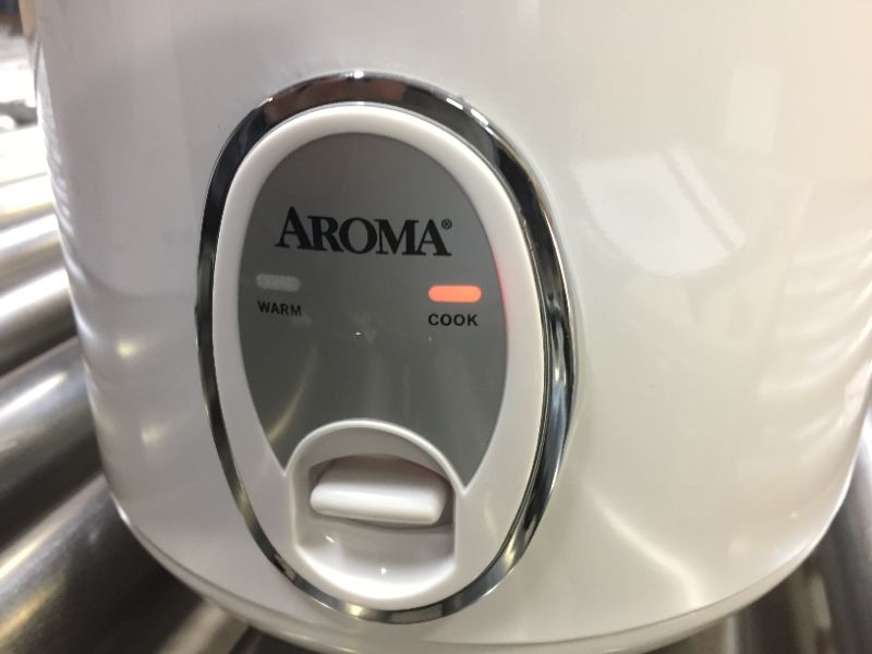 Photo 3 of Aroma 8-Cup White Electronic Rice Cooker ARC-914S