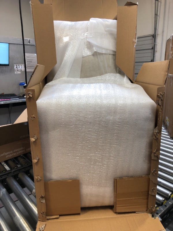 Photo 1 of Amazon Brand – Stone & Beam Vivianne Modern Upholstered Armless Dining Chair with Casters, 19.7"W, Hemp
size - 27.6"D x 19.7"W x 36.2"H

