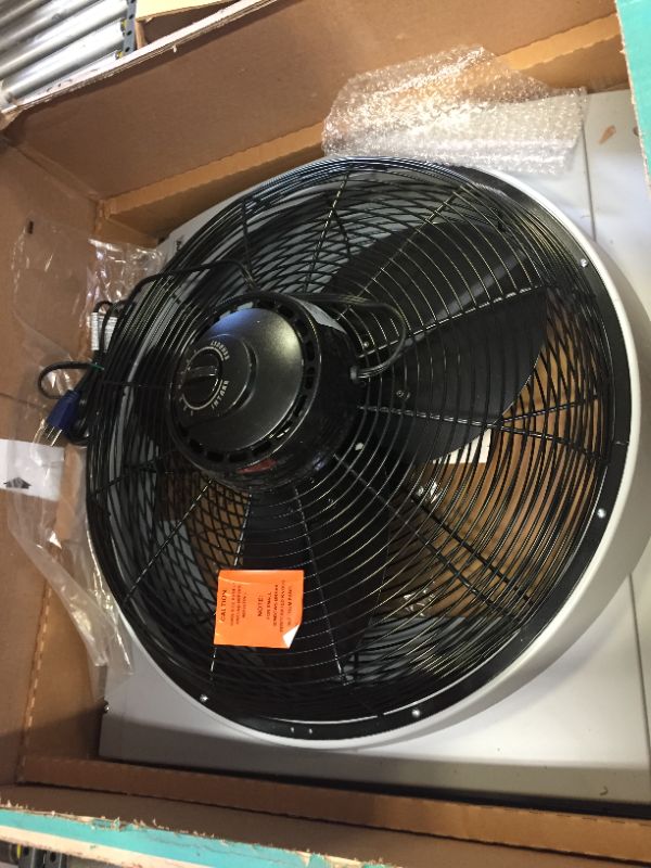 Photo 1 of Air King 20 Inch Blades Whole House 120V 3 Speed Window Fan, Gray 9166