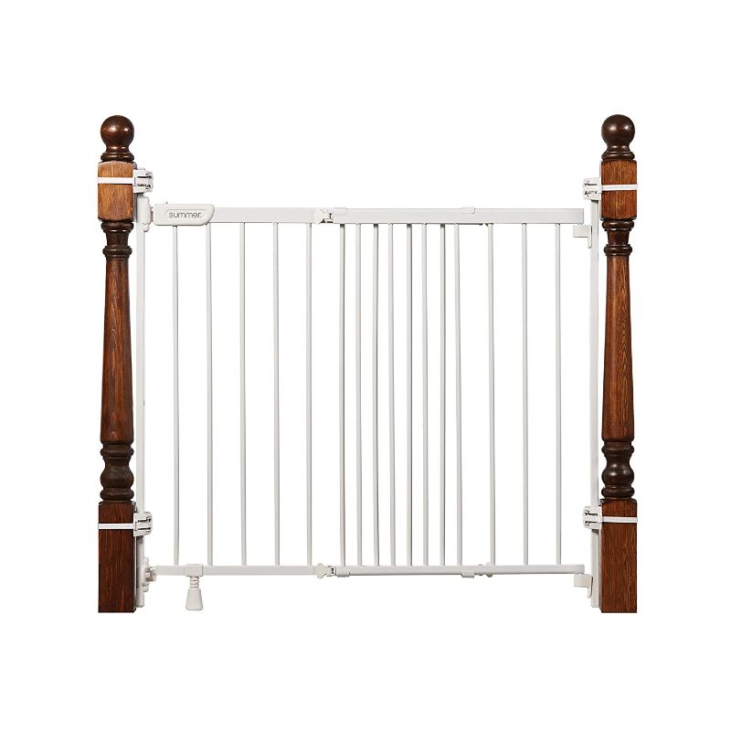 Photo 1 of Summer Infant 27903Z Banister & Stair Safety Gate with Extra Wide Door, Metal, 31" - 46", White, 31-46"