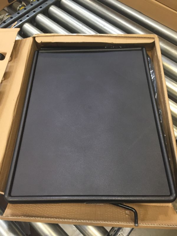 Photo 1 of Adjustable TV Tray Table - TV Dinner Tray on Bed & Sofa, Comfortable Folding Table with 6 Height & 3 Tilt Angle Adjustments (Black)
