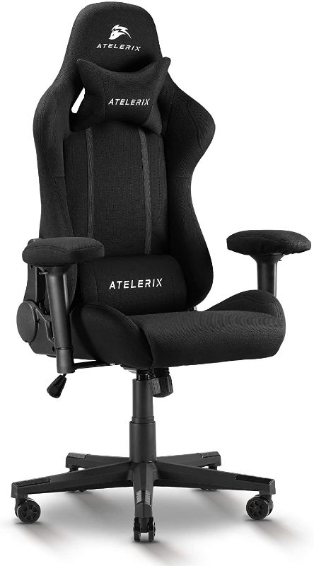 Photo 1 of Atelerix Ventris Gaming Chair - PU Leather, Fabric, & Extra Wide Options - Office or Computer Chair - Tilting & Ergonomic Adjustable Swivel Game Chair w/ 4D Covered Armrests, Headrest & Lumbar Support
