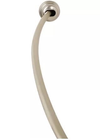 Photo 1 of 50" to 72" NeverRust Rustproof Adjustable Tension Curved Shower Rod - Zenna Home