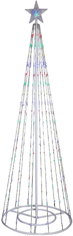 Photo 1 of Alpine Corporation LUC138MC Tall Artificial Christmas Tree with Multi-Color Lights and Star Topper, 28" x 28" x 86" PARTS ONLY