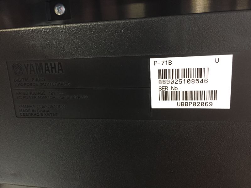 Photo 2 of Yamaha P71 88-Key Weighted Action Digital Piano with Sustain Pedal and Power Supply